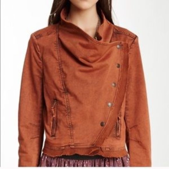 burnt orange denim jacket